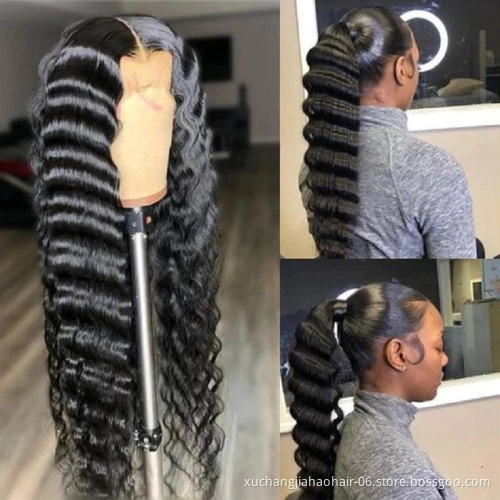 latest design 100% human virgin sexy lady hair long lasting high quality factory direct sale spiral curl lace front wig